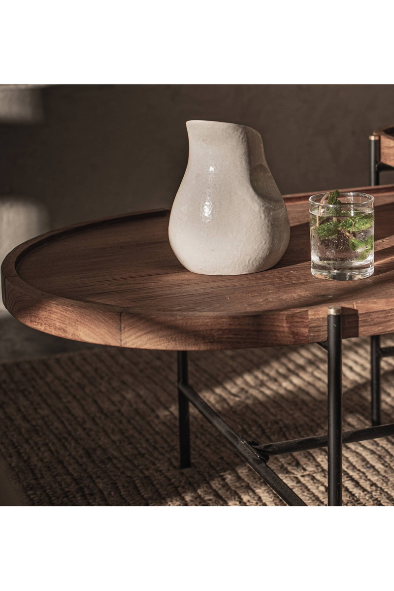 Oval Wooden Tray Coffee Table Set | dBodhi Coco | Woodfurniture.com