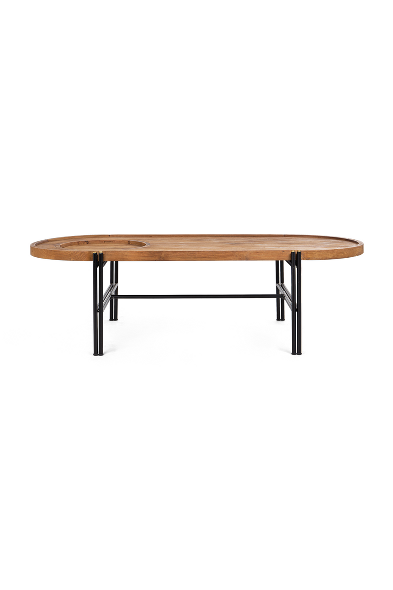 Oval Wooden Coffee Table With Tray | dBodhi Coco | woodfurniture.com