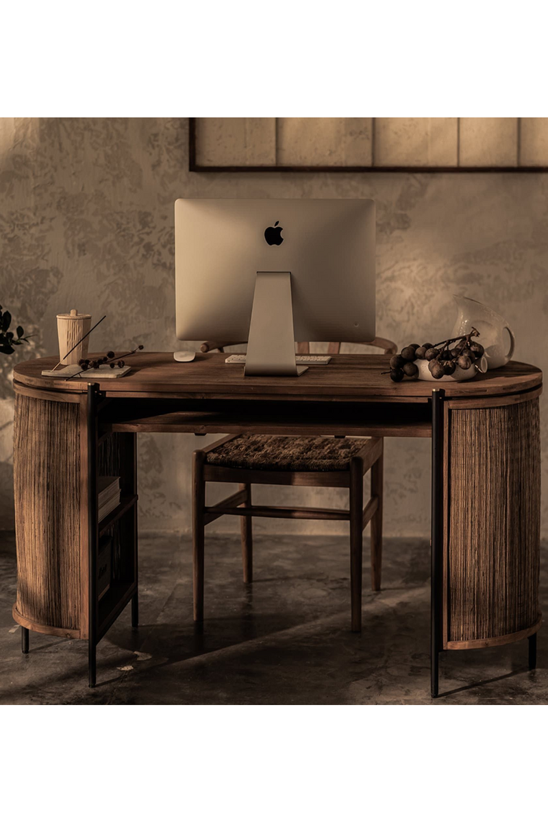 Handwoven Coconut Leaf Writing Desk | dBodhi Coco | Woodfurniture.com
