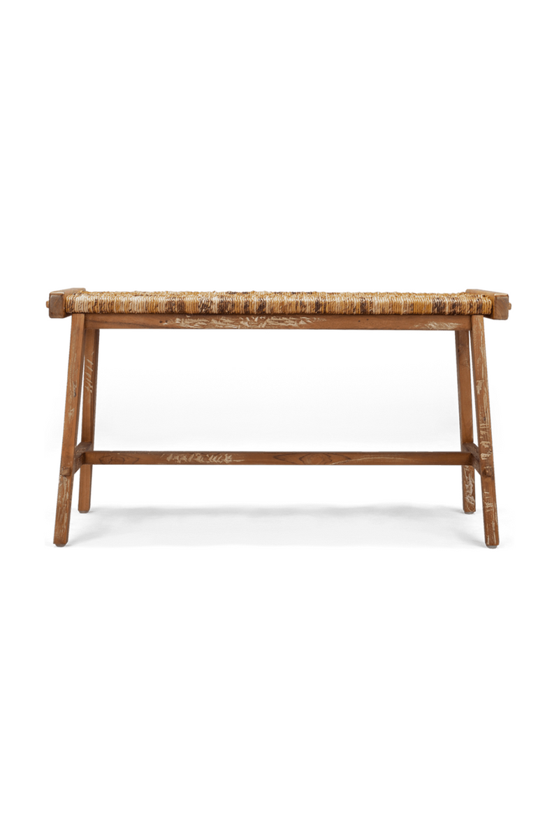 Two-Toned Woven Abaca Bench | dBodhi Caterpillar Flores |  Woodfurniture.com