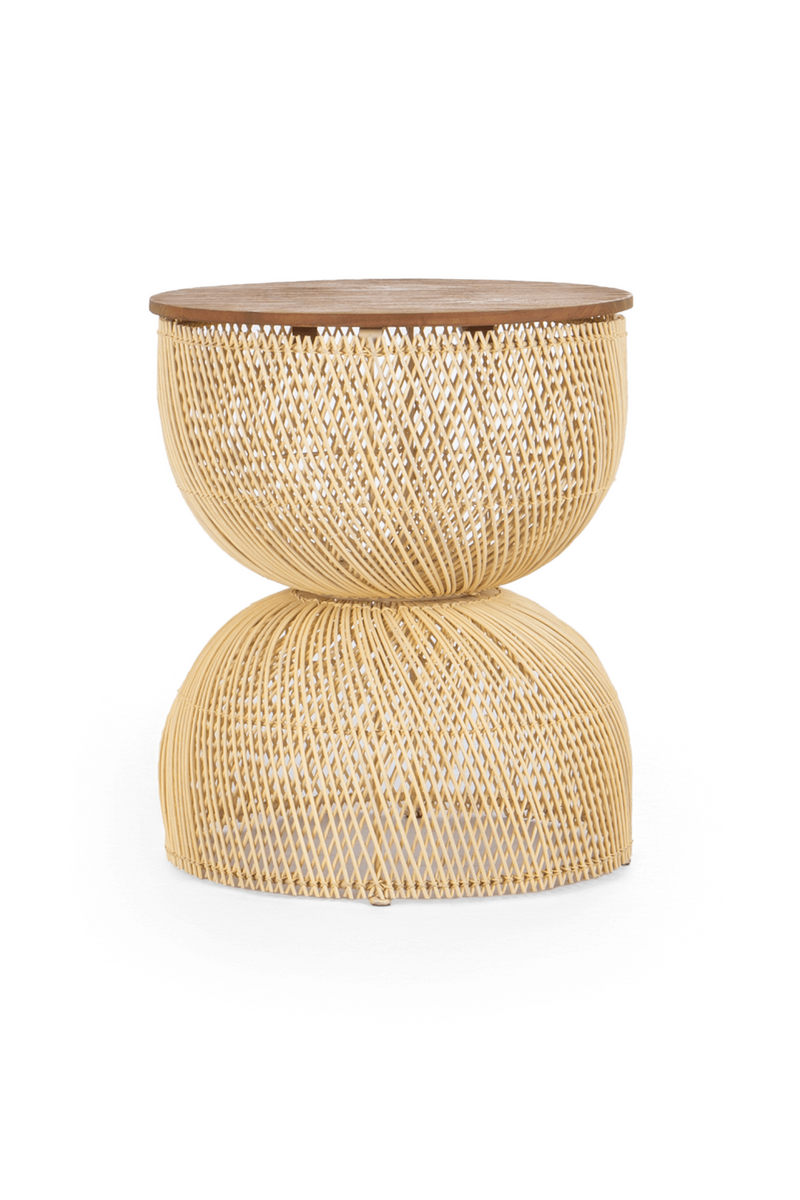 Hourglass Rattan Side Table | dBodhi Wave | Wood Furniture