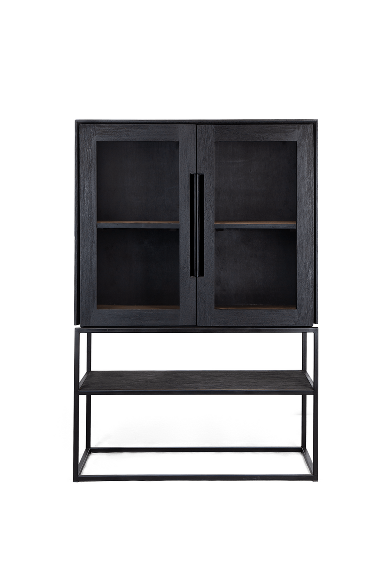 Glass Door Cabinet With Open Rack | dBodhi Karma | woodfurniture.com