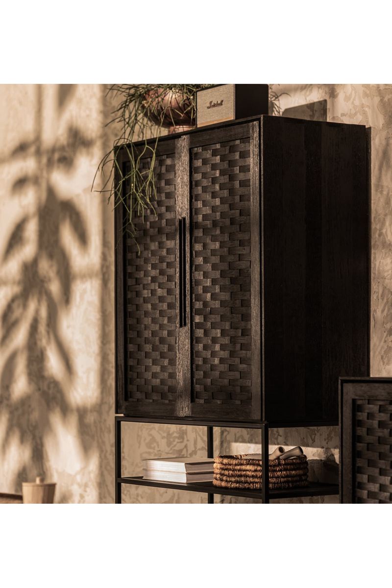 Black Rattan 2-Door Cabinet | dBodhi Karma | woodfurniture.com
