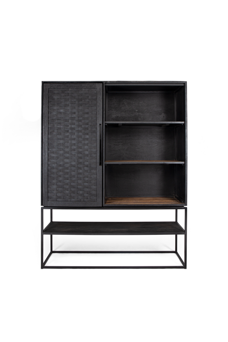 Wooden 3-Shelf Cabinet With Open Rack | dBodhi Karma |  woodfurniture.com