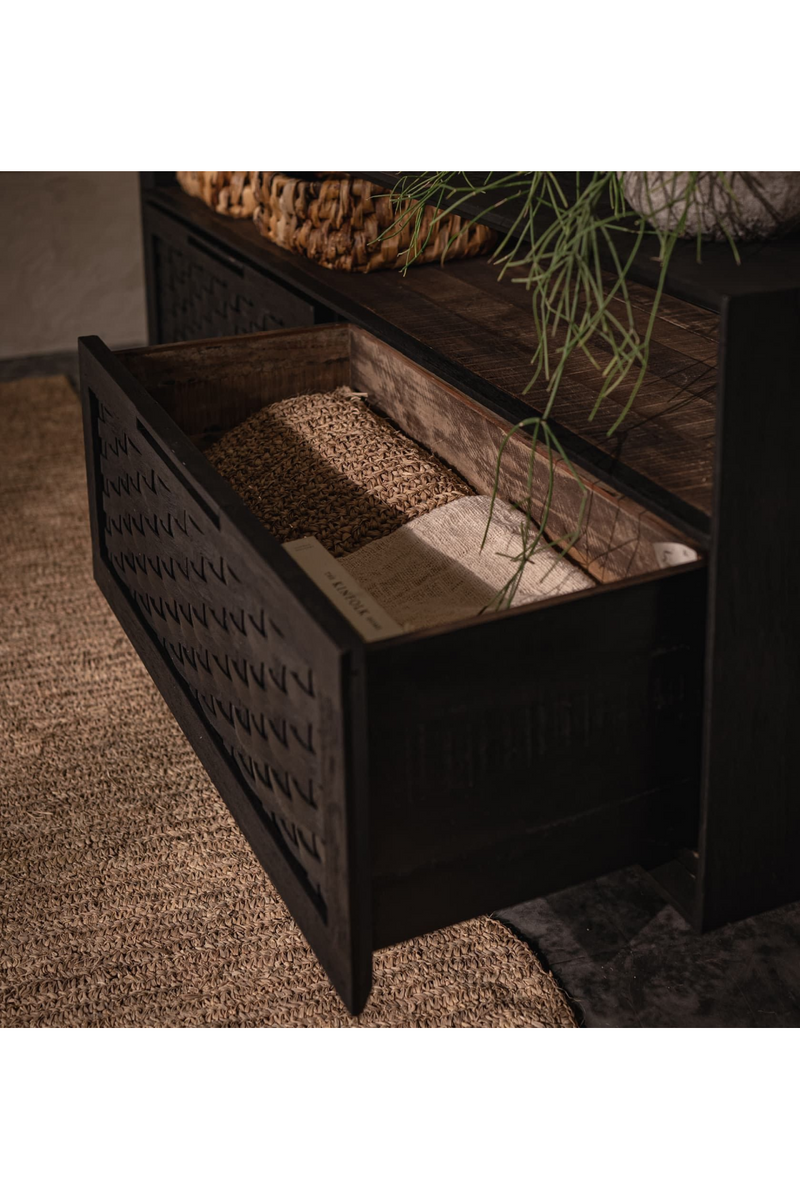 Charcoal Wooden 2-Drawer Low Dresser | dBodhi Karma | woodfurniture.com