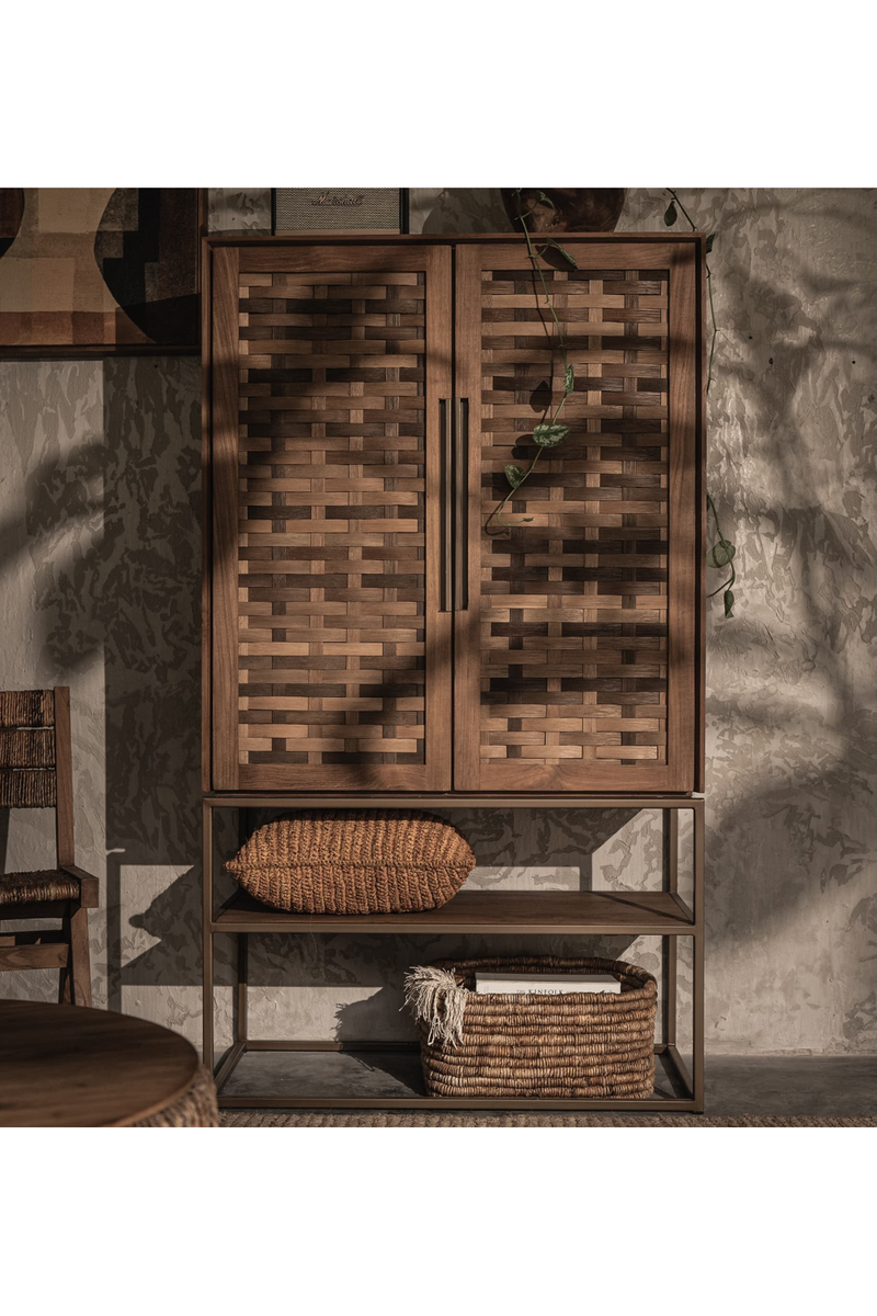 Handwoven Bamboo 2-Door Cabinet | dBodhi Karma | Woodfurniture.com