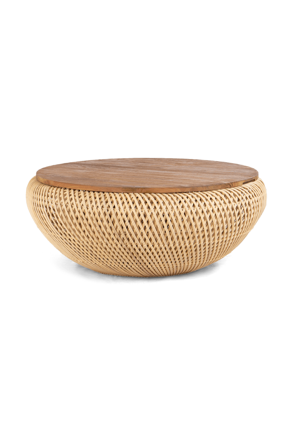 Round Interlaced Rattan Coffee Table | Bodhi Wave | Woodfurniture.com