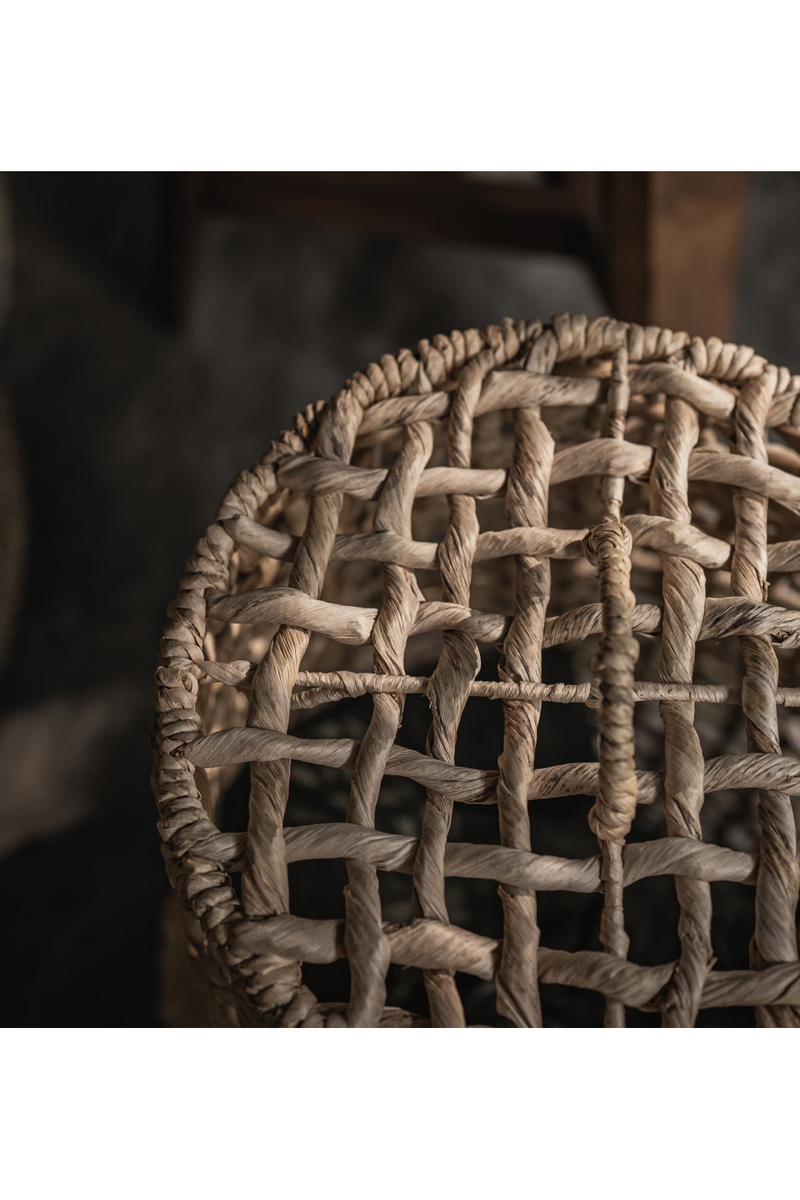 Pear-Shaped Lidded Abaca Laundry Basket | dBodhi Sumbing | Woodfurniture.com