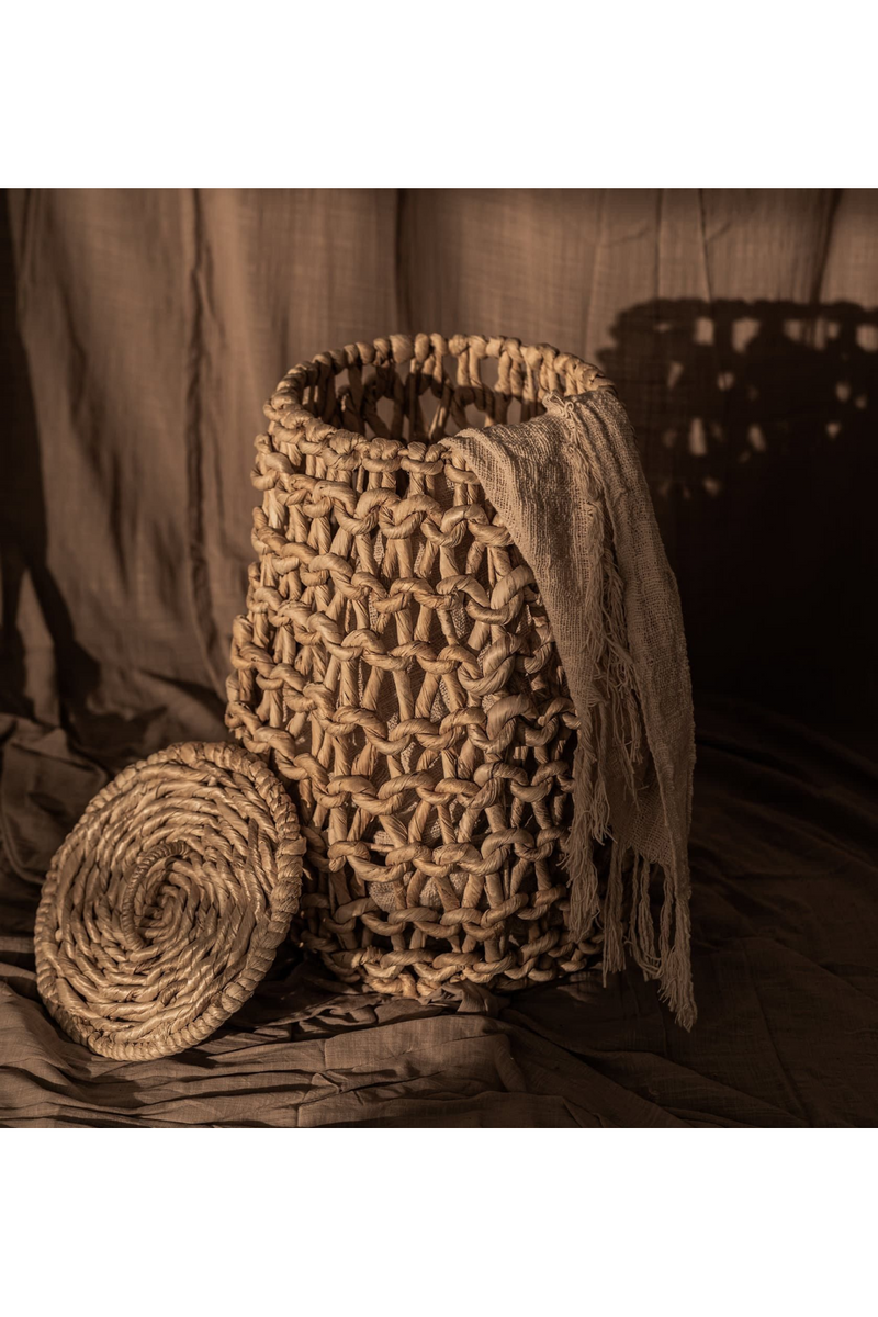 Lidded Woven Abaca Laundry Basket | dBodhi Banda | Woodfurniture.com