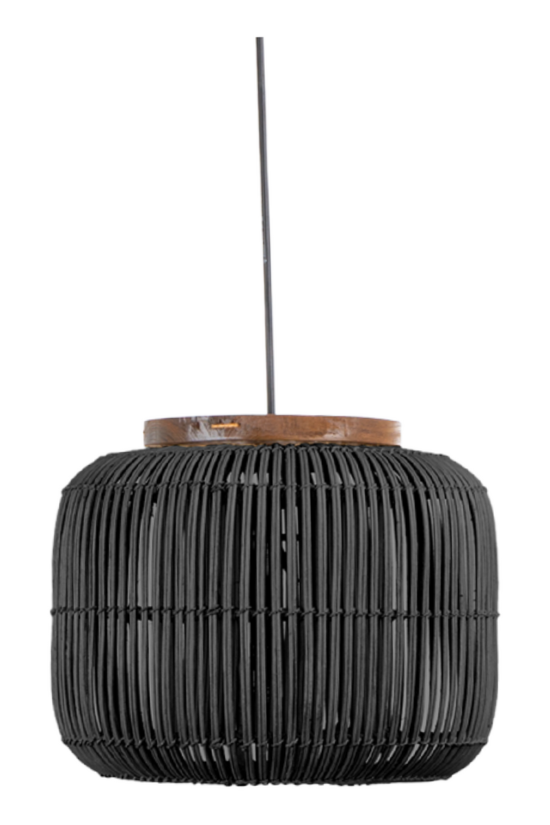 Lámpara colgante de ratán negro | Barril dBodhi