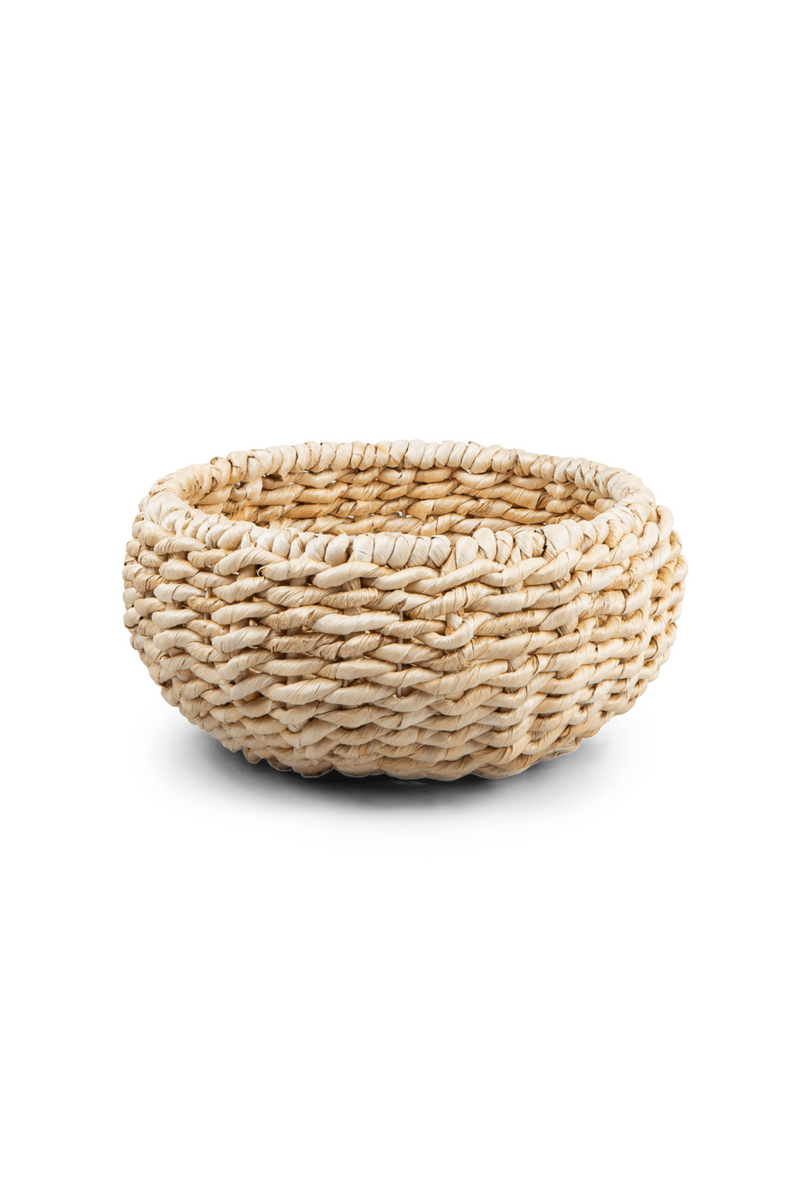Round Pure Abaca Low Basket | dBodhi Kelud | Woodfurniture.com