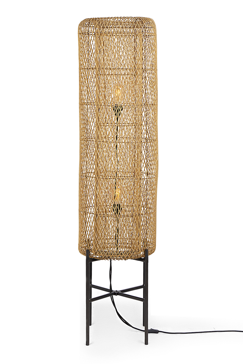Rattan Mesh Structure Floor Lamp | dBodhi Chunk | Woodfurniture.com