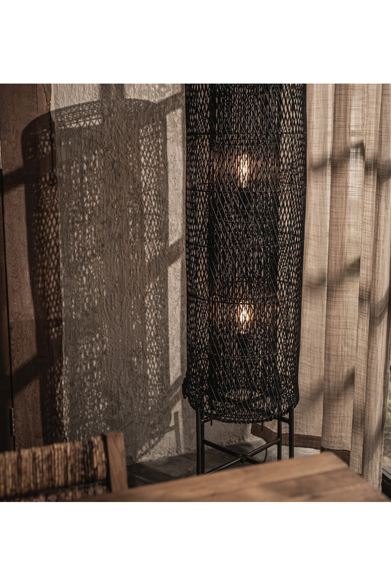 Rattan Mesh Structure Floor Lamp | dBodhi Chunk | Woodfurniture.com