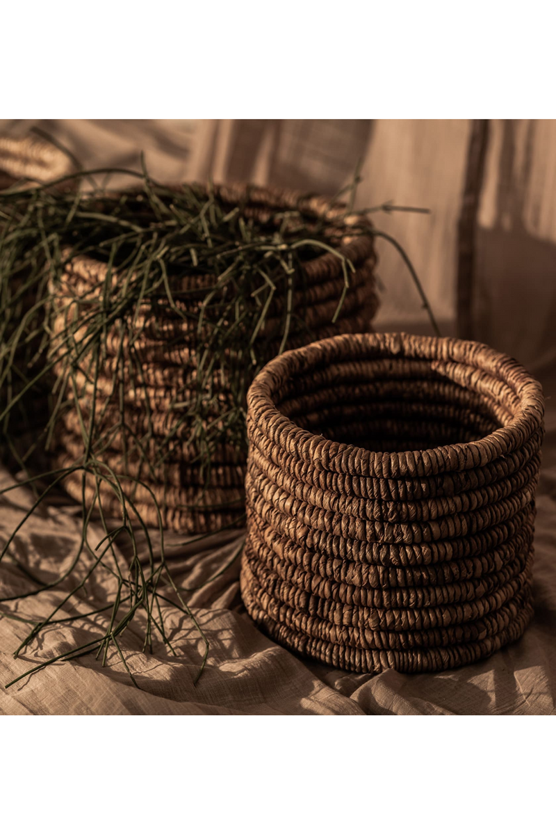 Round Woven Abaca Basket Set (2) - M | dBodhi Caterpillar Ambang | Woodfurniture.com