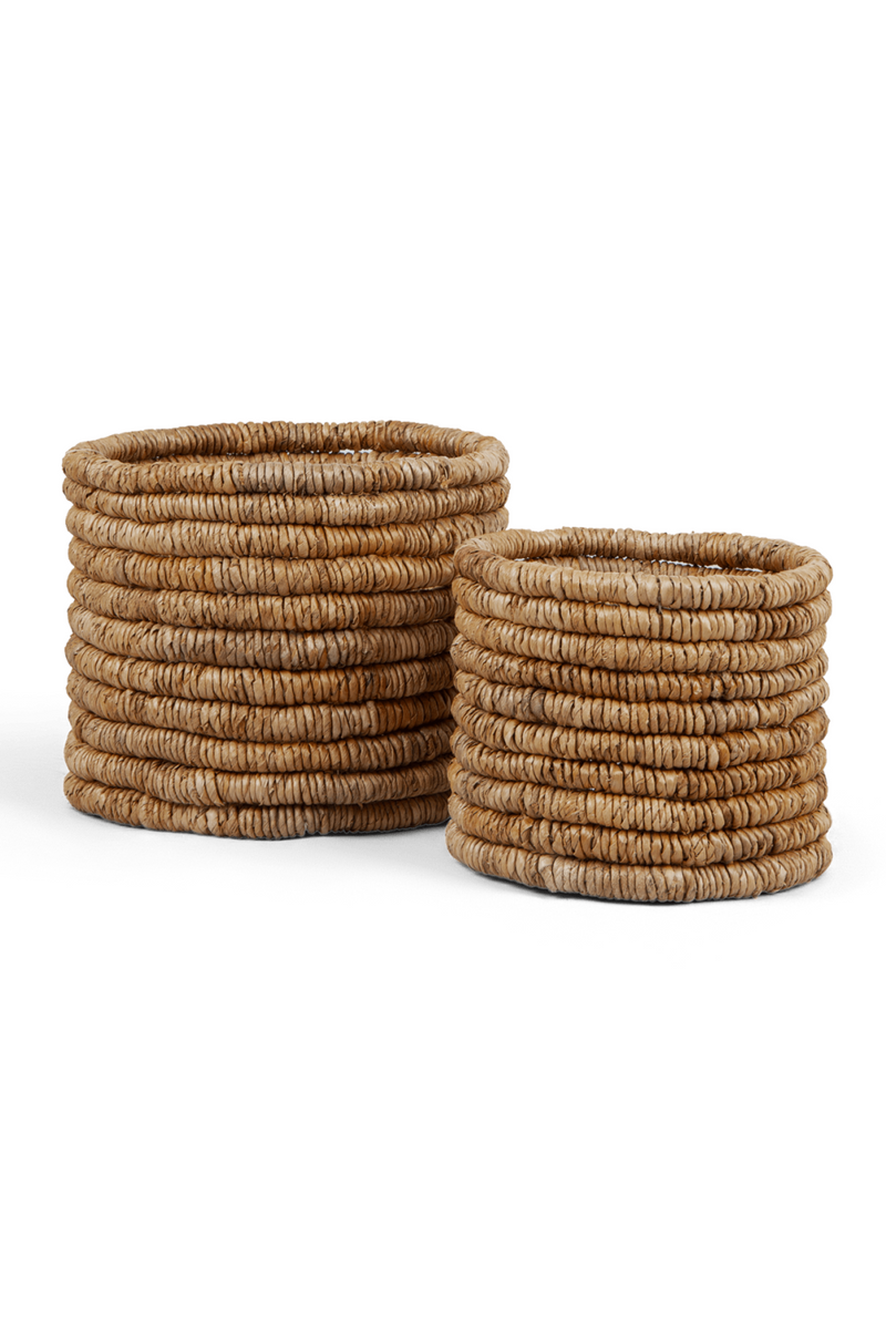 Round Woven Abaca Basket Set (2) - M | dBodhi Caterpillar Ambang | Woodfurniture.com