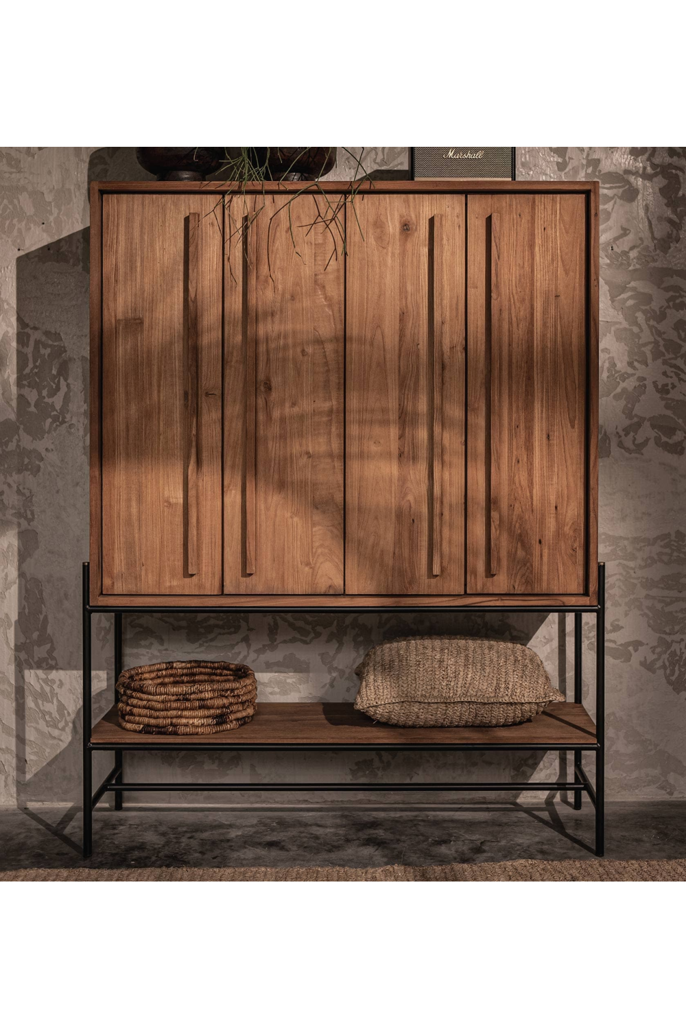 Wooden Cabinet With Lower Rack | dBodhi Outline | Woodfurniture.com