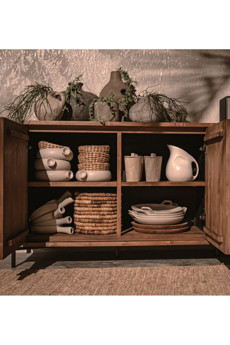 Wooden 2-Door Dresser With Open Shelves | dBodhi Outline | woodfurniture.com