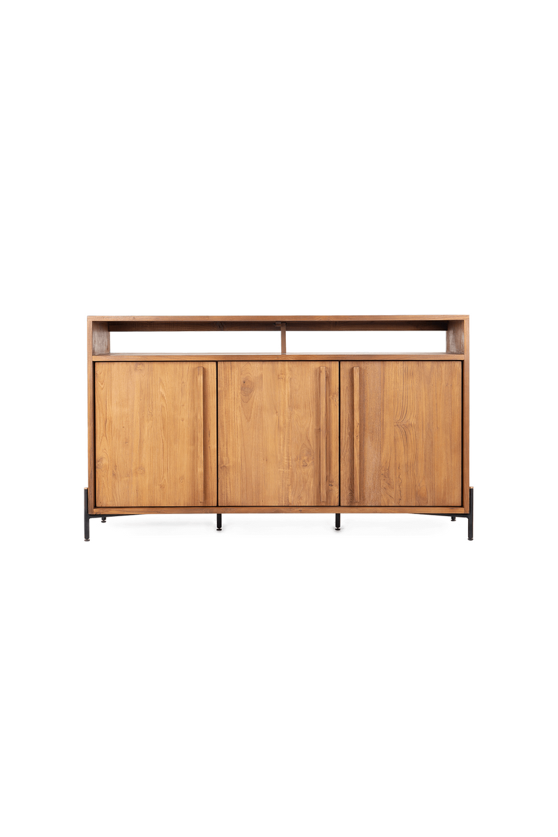 Wooden Farmhouse Sideboard With Open Rack | dBodhi Outline | woodfurniture.com