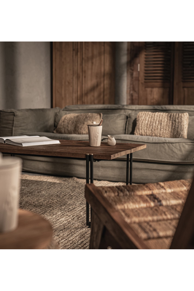 Rectangular Modern Rustic Coffee Table | dBodhi Outline | woodfurniture.com