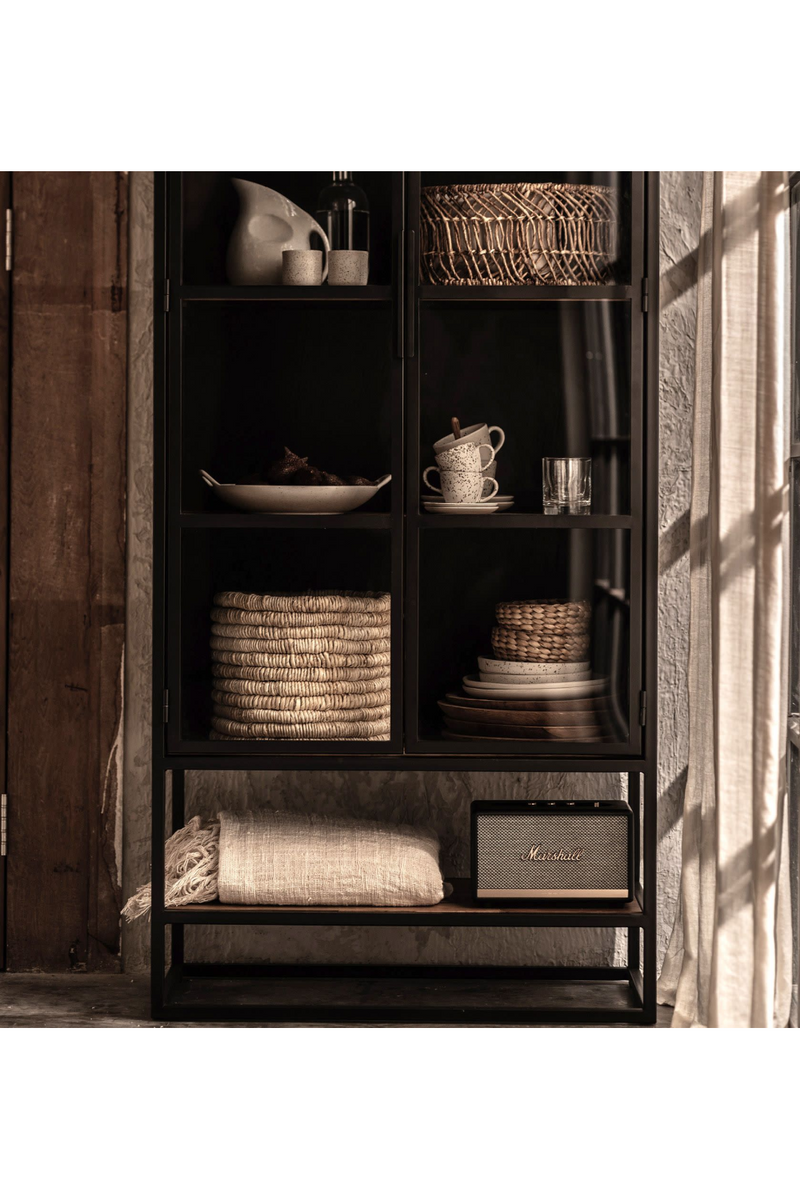 Black Wooden Industrial Display Cabinet | dBodhi Salvage | Woodfurniture.com