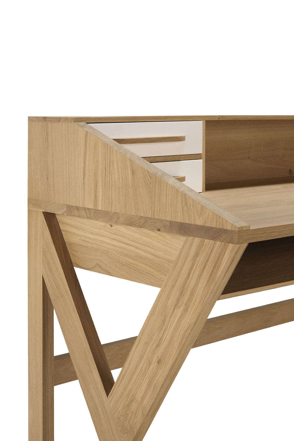 Oak Modern Office Desk | Ethnicraft Origami | Woodfurniture.com