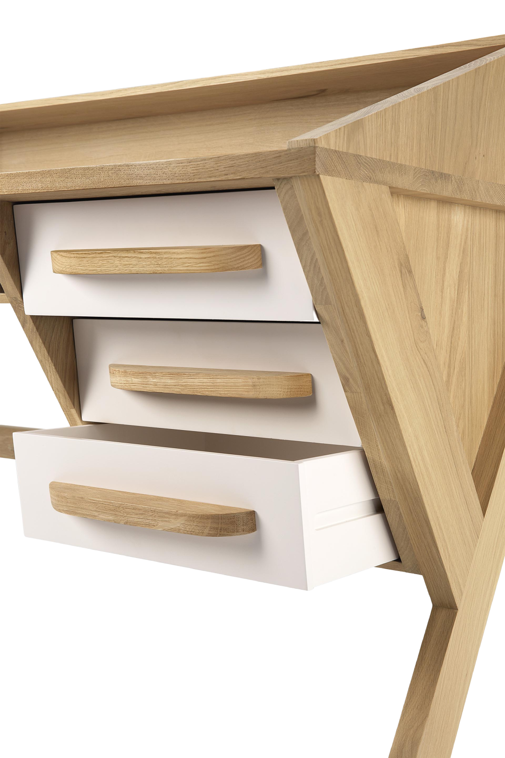 Oak Modern Office Desk | Ethnicraft Origami | Woodfurniture.com