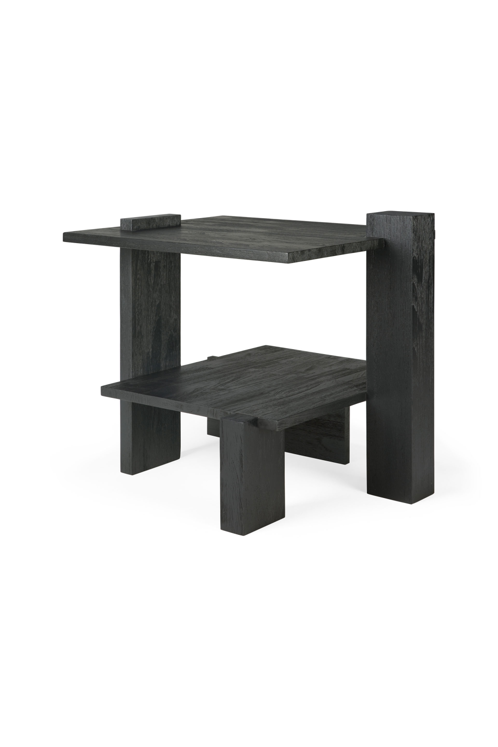 Black Teak Architectural Side Table | Ethnicraft Abstract | Oroatrade.com