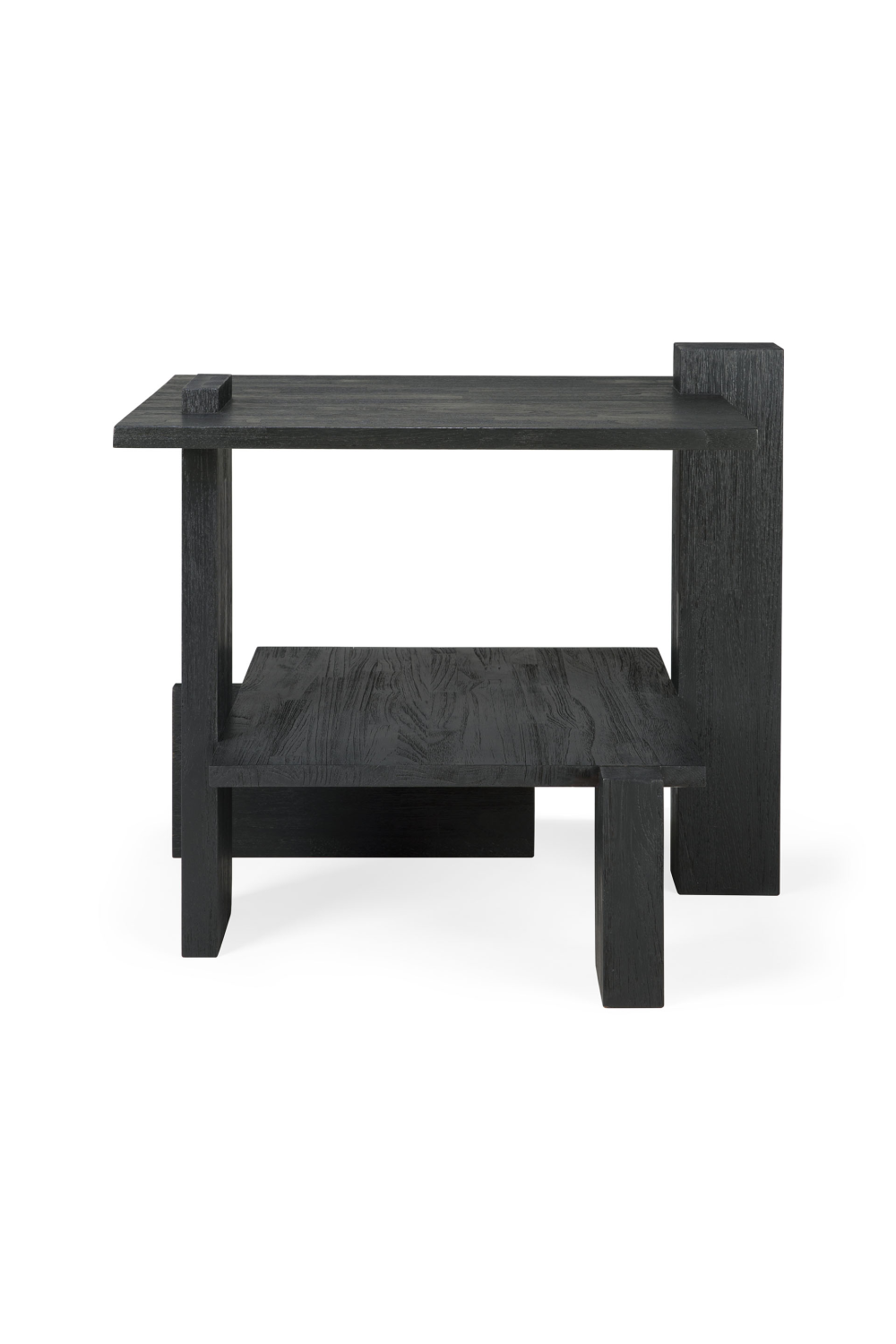 Black Teak Architectural Side Table | Ethnicraft Abstract | Oroatrade.com