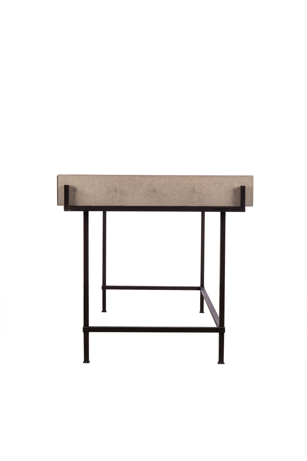 Cream Shagreen Desk with Wooden Drawers | Andrew Martin Mabel | Woodfurniture.com