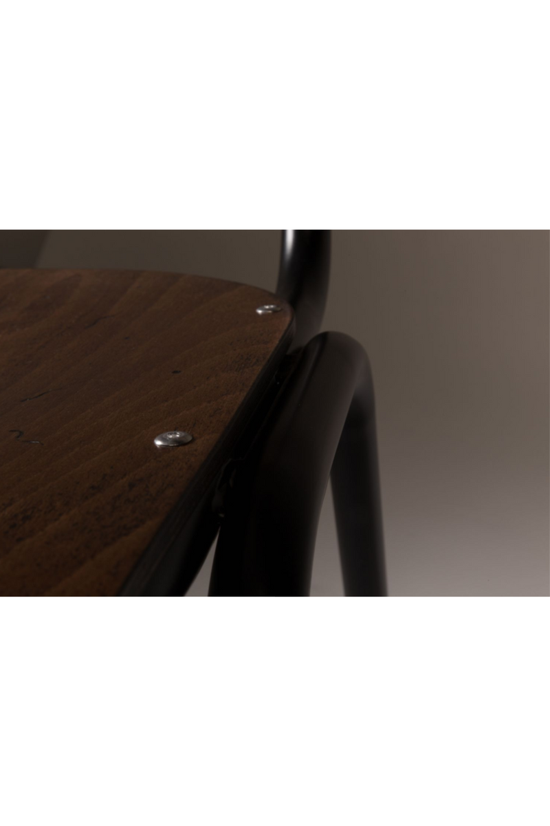 Dark Wooden Dining Chair (4) | Dutchbone Scuola | WoodFurniture.com