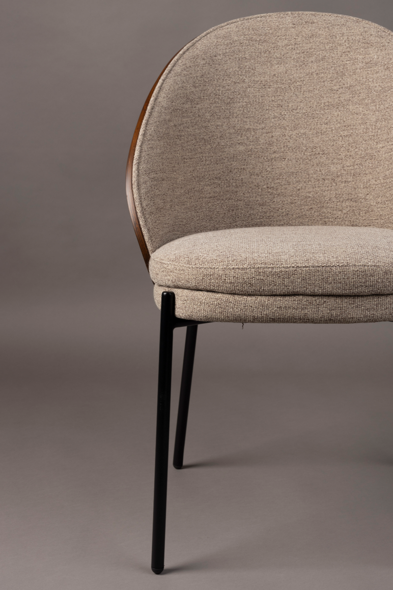 Beige Fabric Dining Chairs (2) | Dutchbone Rodin | Woodfurniture.com