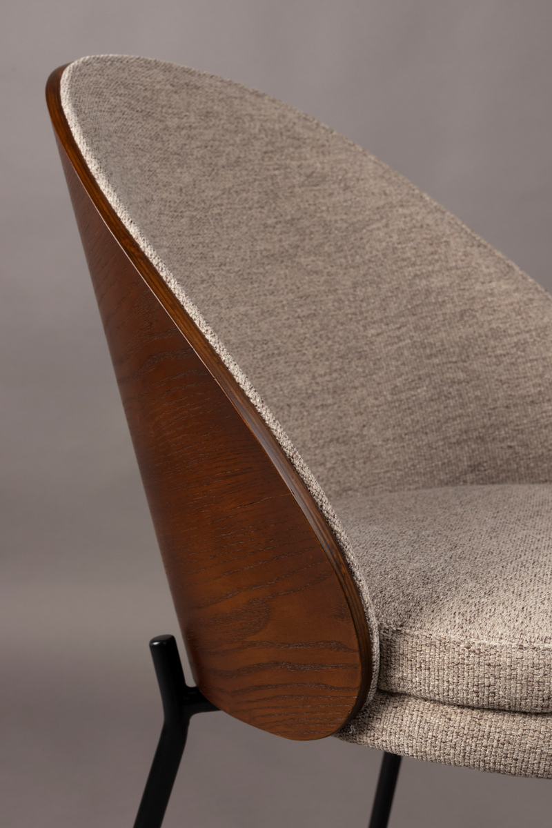 Beige Fabric Dining Chairs (2) | Dutchbone Rodin | Woodfurniture.com