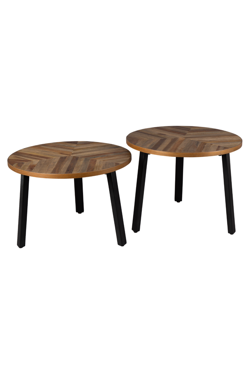 Teak Wooden Coffee Table Set | Dutchbone Mundu | WoodFurniture.com