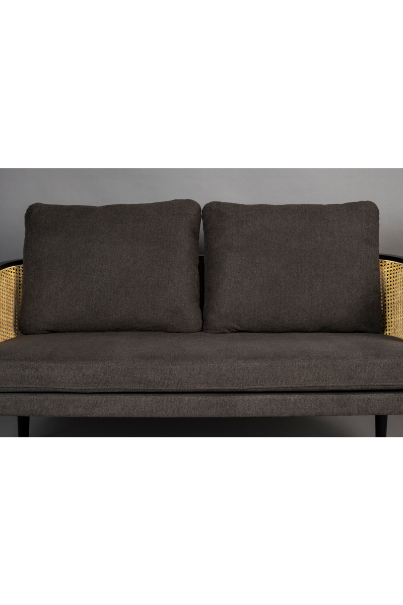 Rattan Backrest Upholstered Sofa | Dutchbone Manou | Woodfurniture.com