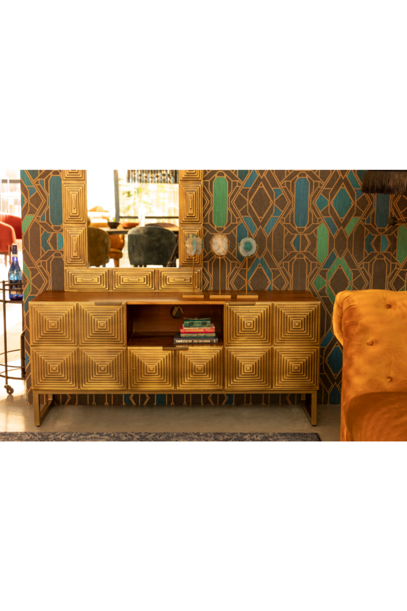 Art Deco Brass Sideboard | Dutchbone Volan | WoodFurniture.com