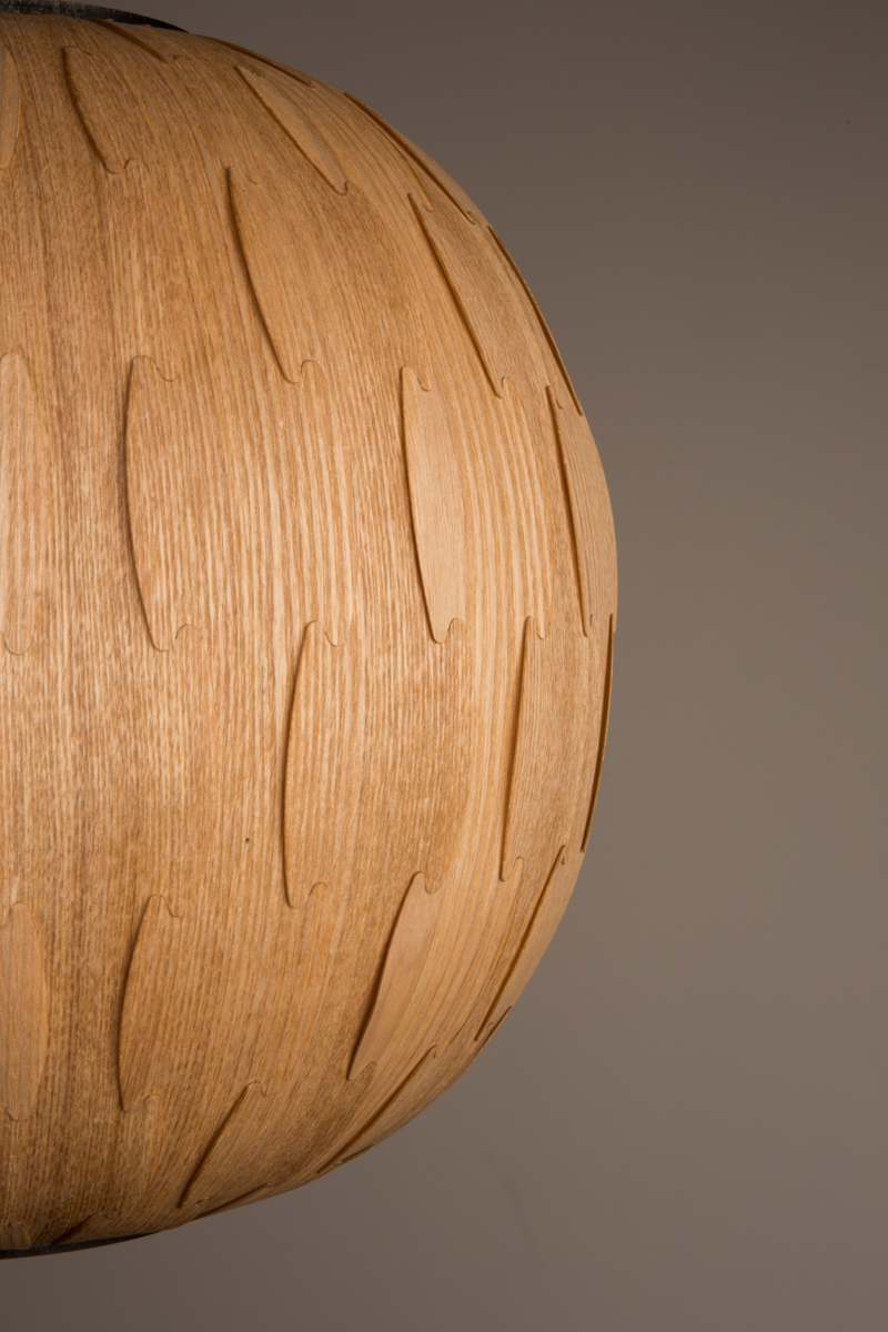 Round Wood Pendant Lamp | Dutchbone Bond | Oroatrade.com