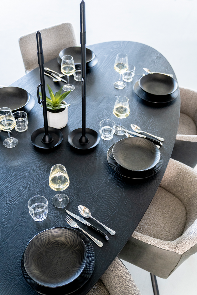 Black Oval Dining Table M | Eleonora Siera | Woodfurniture.com