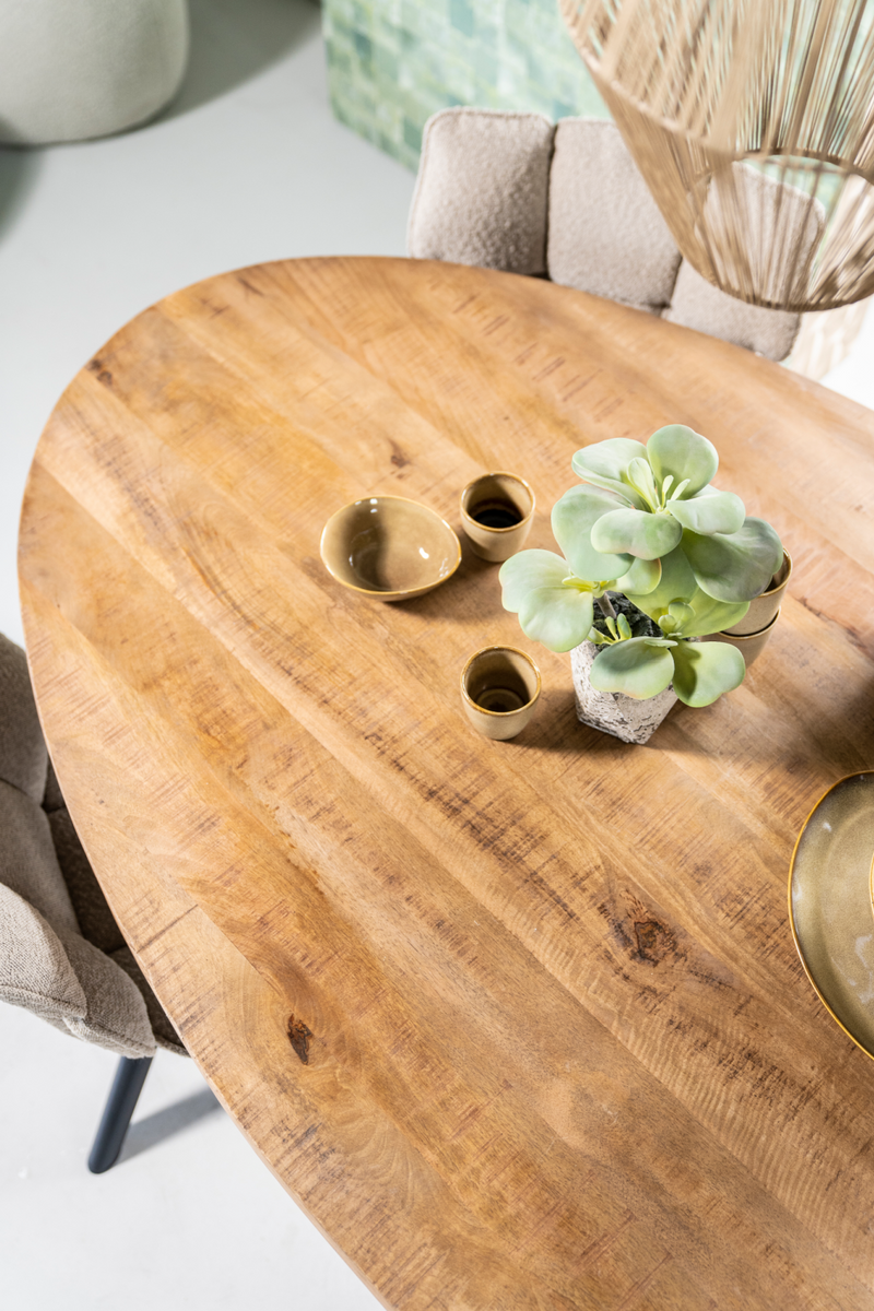 Mango Wood Oval Dining Table | Eleonora Oscar | Woodfurniture.com