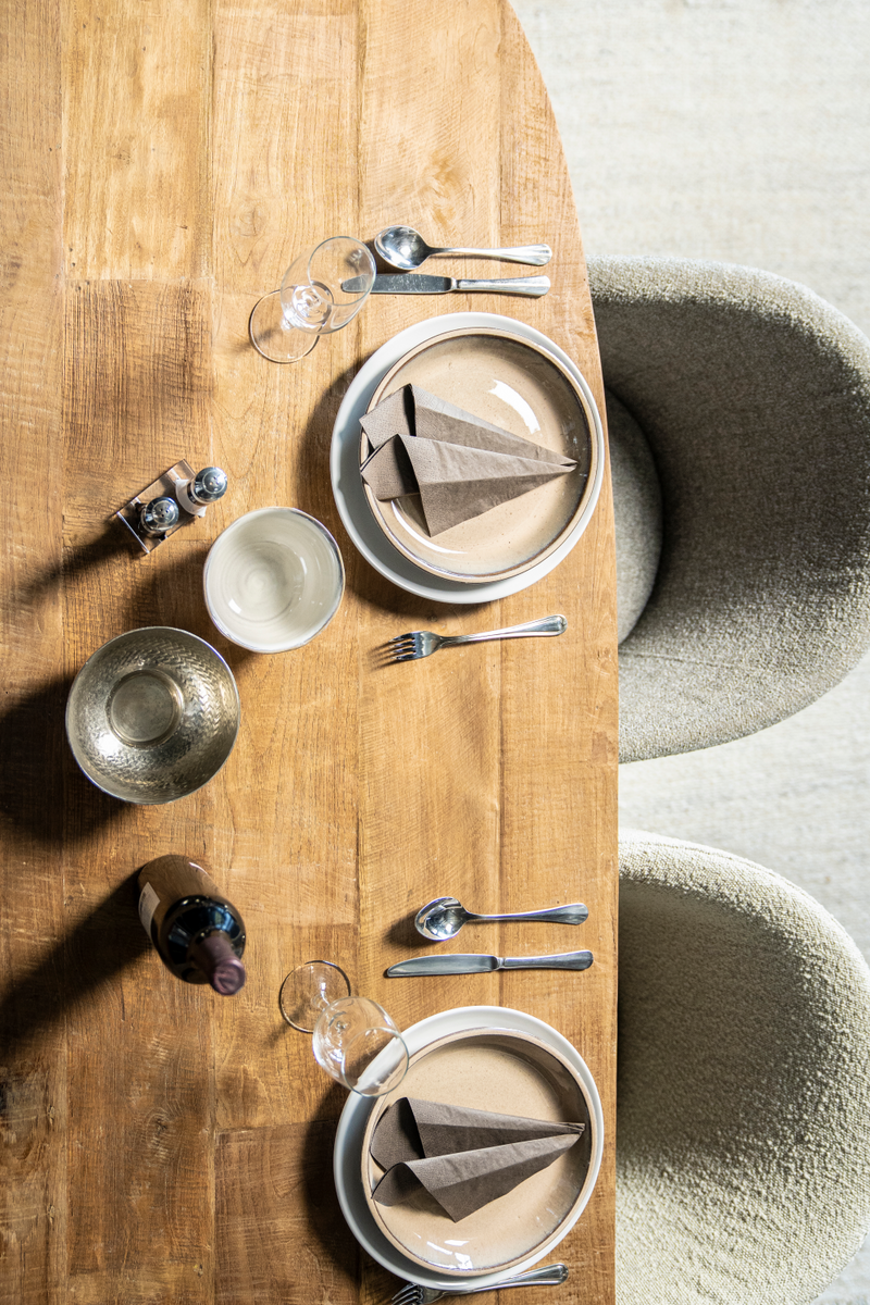 Oval Teak Dining Table | Eleonora Tabassum | Woodfurniture.com