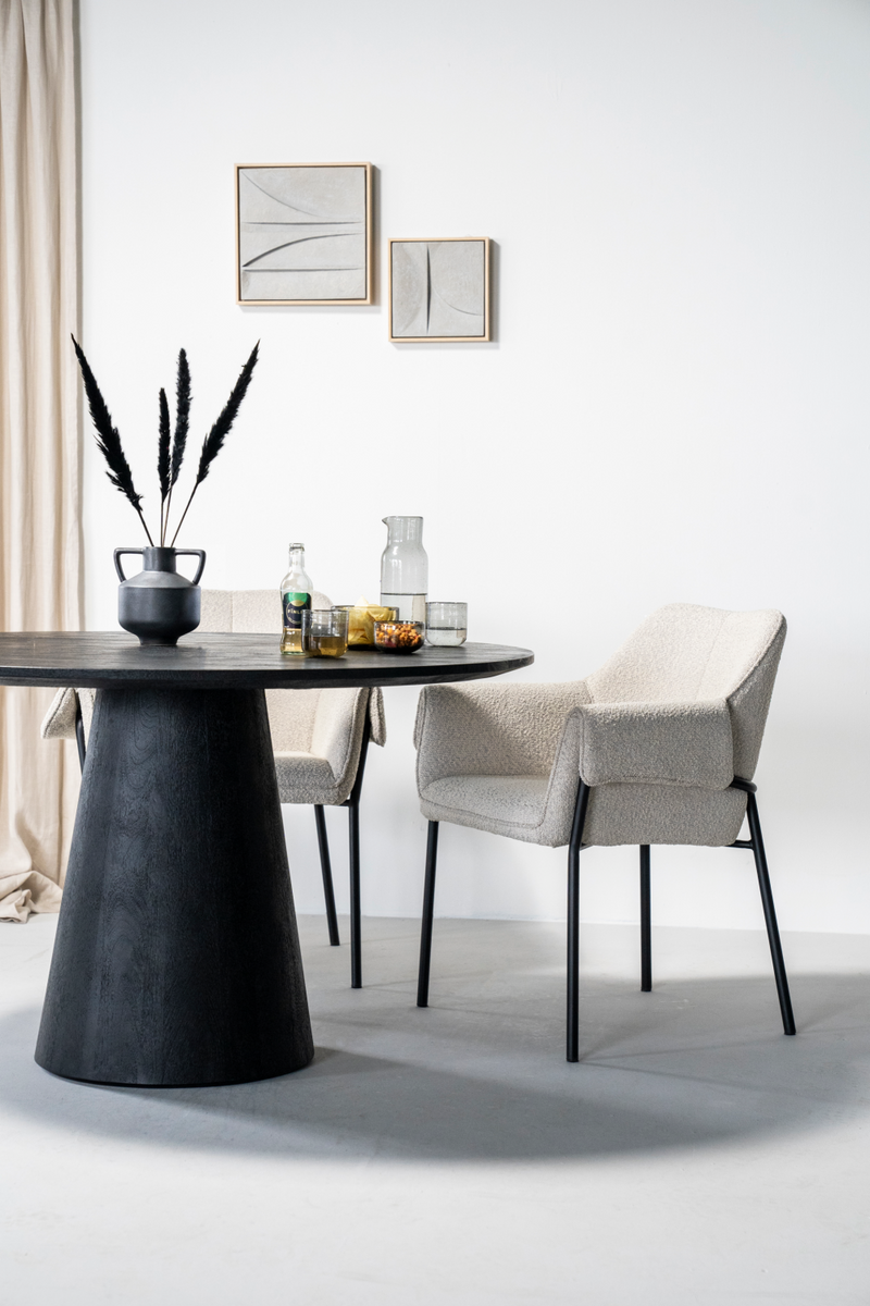 Black Round Dining Table | Eleonora Aron | Woodfurniture.com