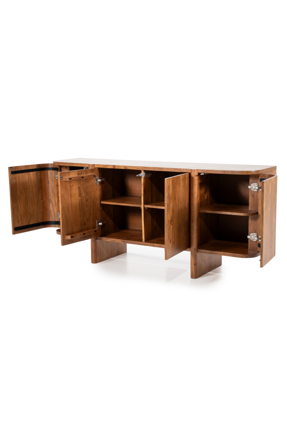 Modern Acacia 4-Door Sideboard | Eleonora Julian | Woodfurniture.com