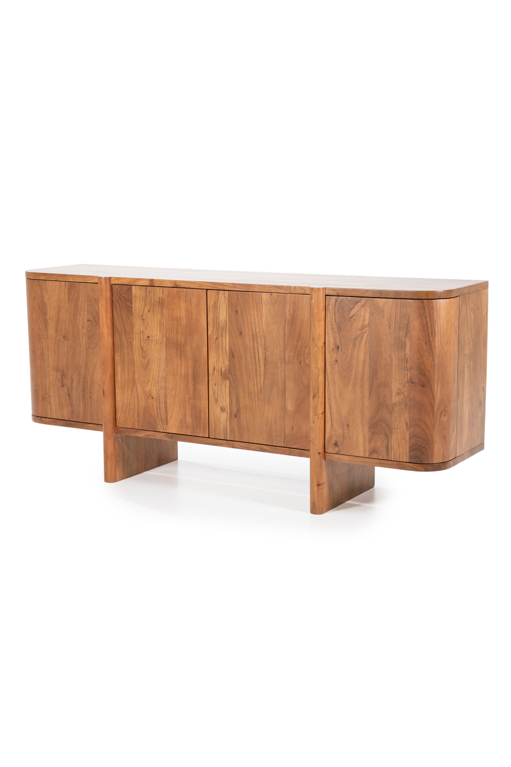 Modern Acacia 4-Door Sideboard | Eleonora Julian | Woodfurniture.com