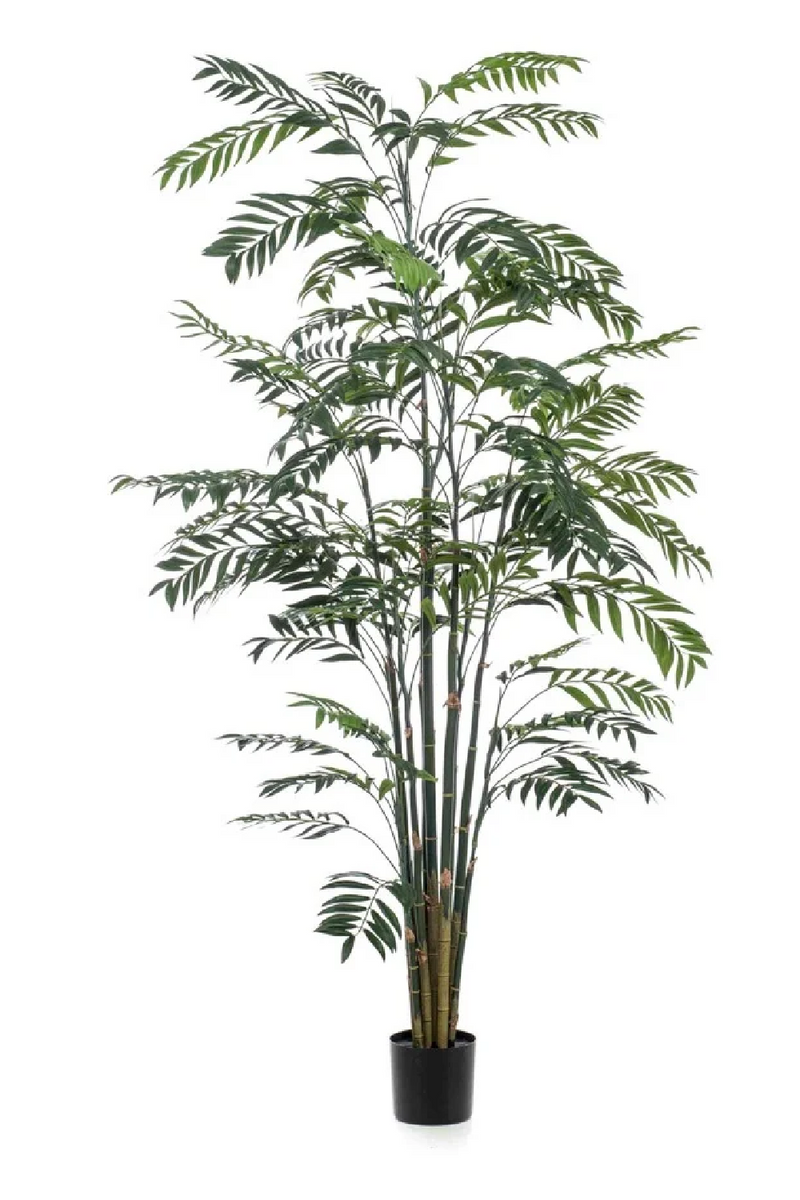 Black Potted Faux Tree Set (2) | Emerald Bamboo Palm | Woodfurniture.com