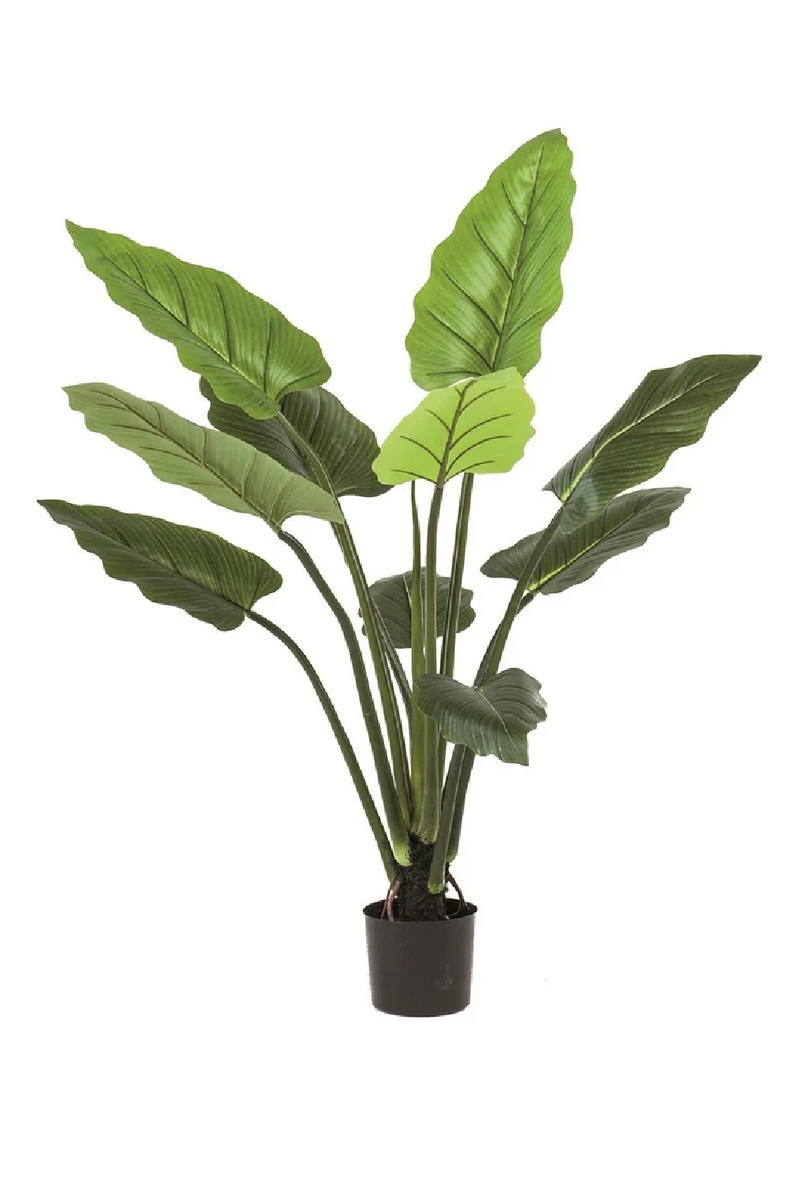 Green Heatleaf Faux Plant Set (2) | Emerald Philodendron | Woodfurniture.com