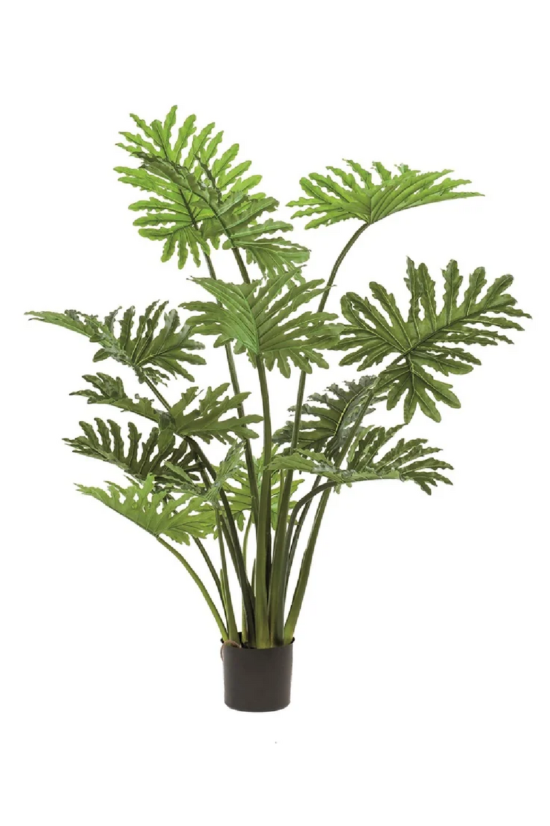 Green Split-Leaf Faux Plant Set (2) | Emerald Philodendron Selloum | Woodfurniture.com