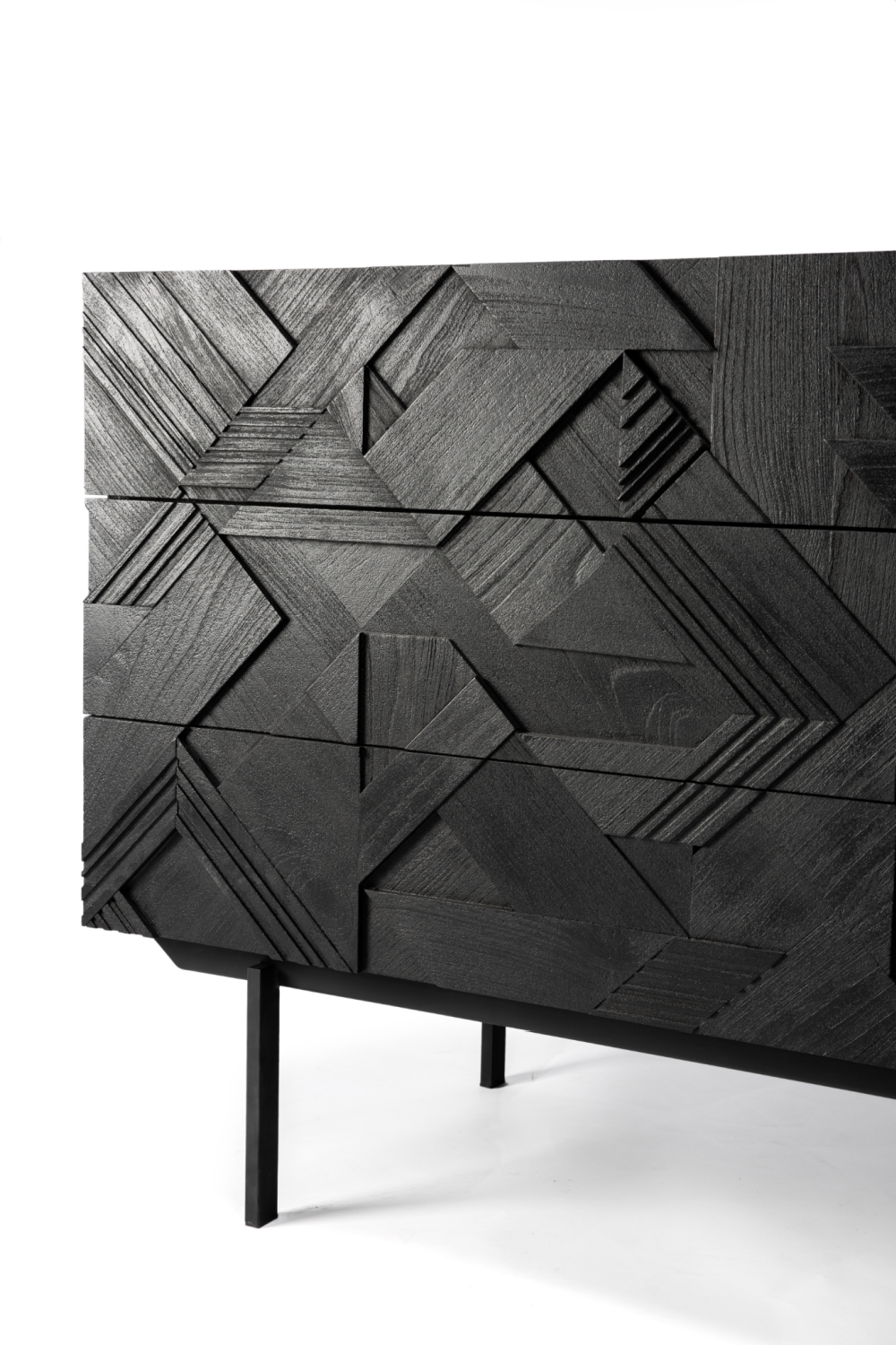 Black Teak Dresser | Ethnicraft Graphic | OROA TRADE