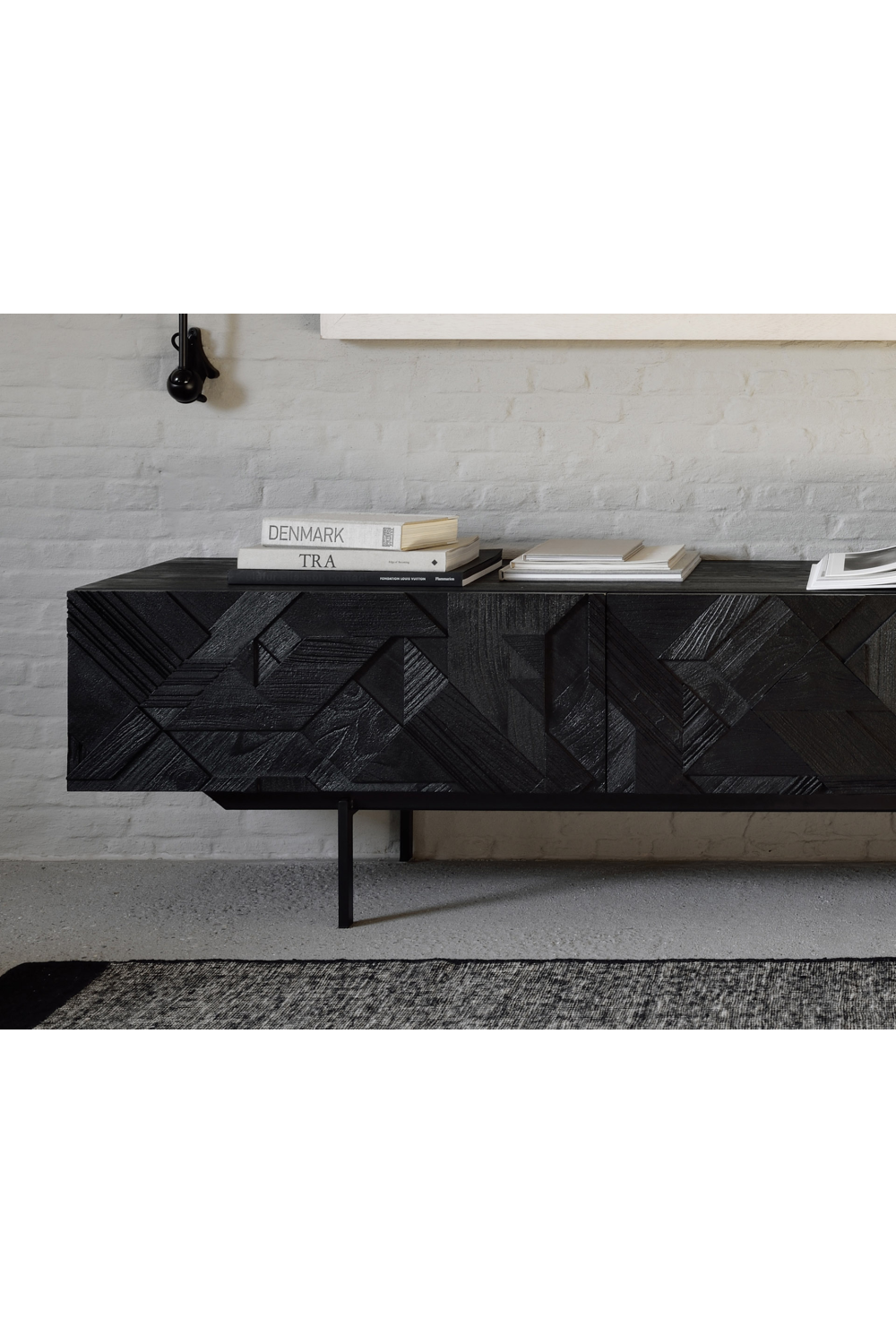 Black Teak Media Unit | Ethnicraft Graphic | Woodfurniture.com