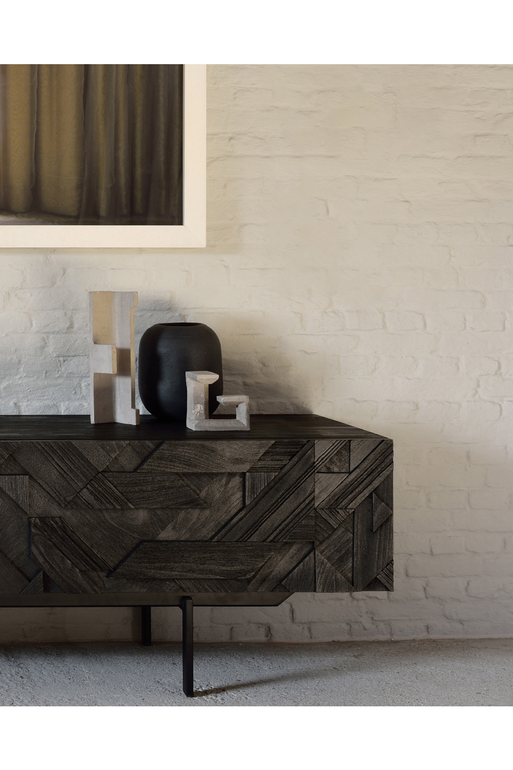 Black Teak Media Unit | Ethnicraft Graphic | Woodfurniture.com