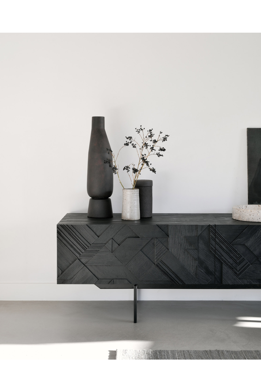 Black Teak Media Unit | Ethnicraft Graphic | Woodfurniture.com