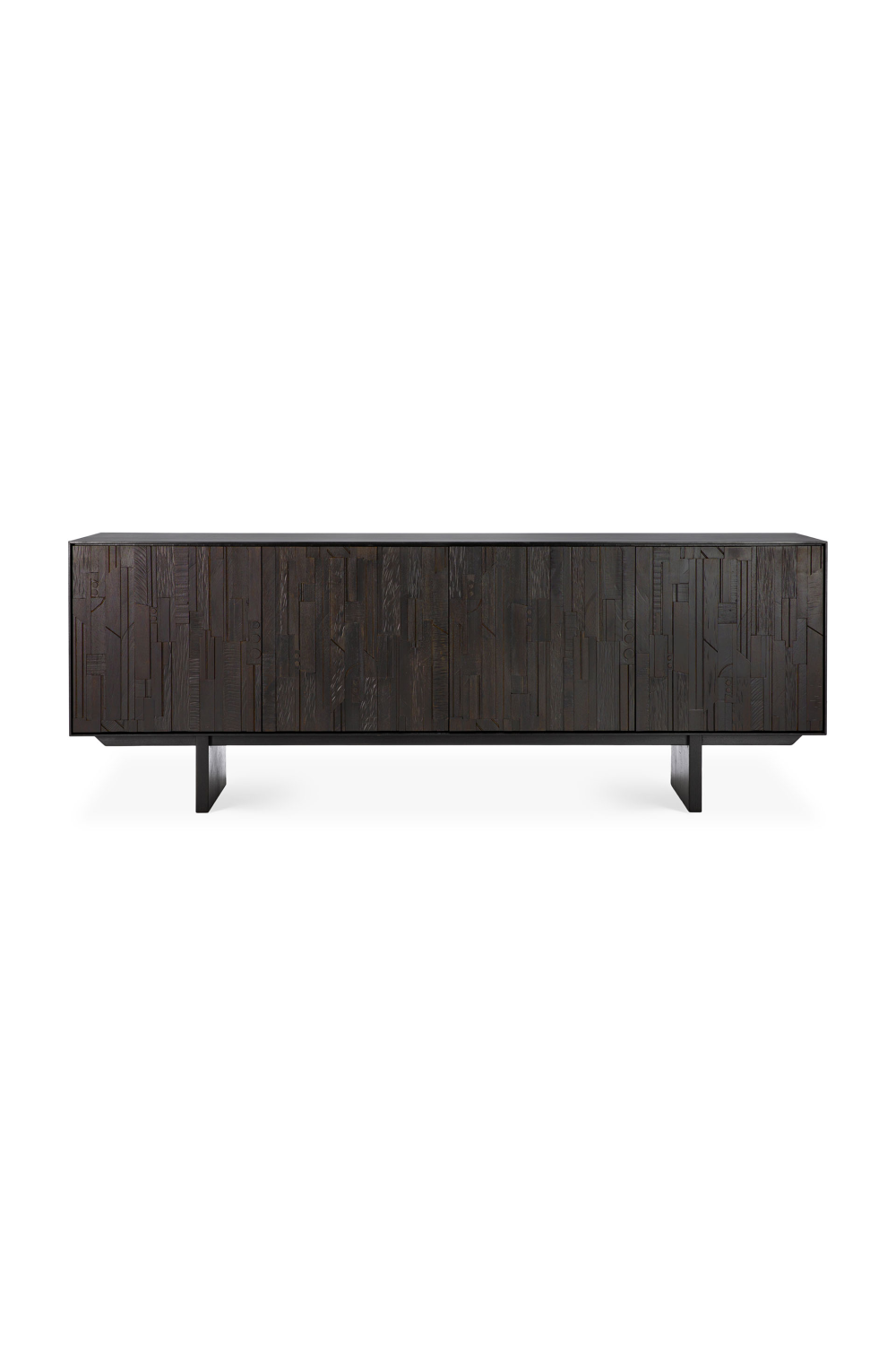 Black Teak Industrial Sideboard | Ethnicraft Mosaic | Woodfurniture.com